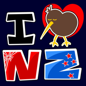 I love NZ (front/back pic) - child t-shirt Design