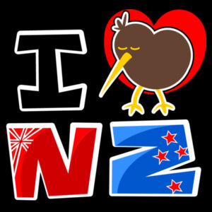 I love NZ (front/back pic) - mens t-shirt Design