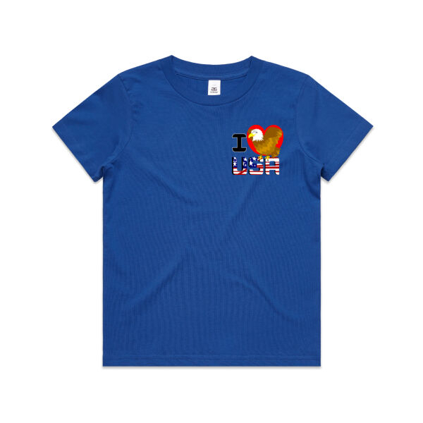 I love USA (front/back pic) - child t-shirt Thumbnail